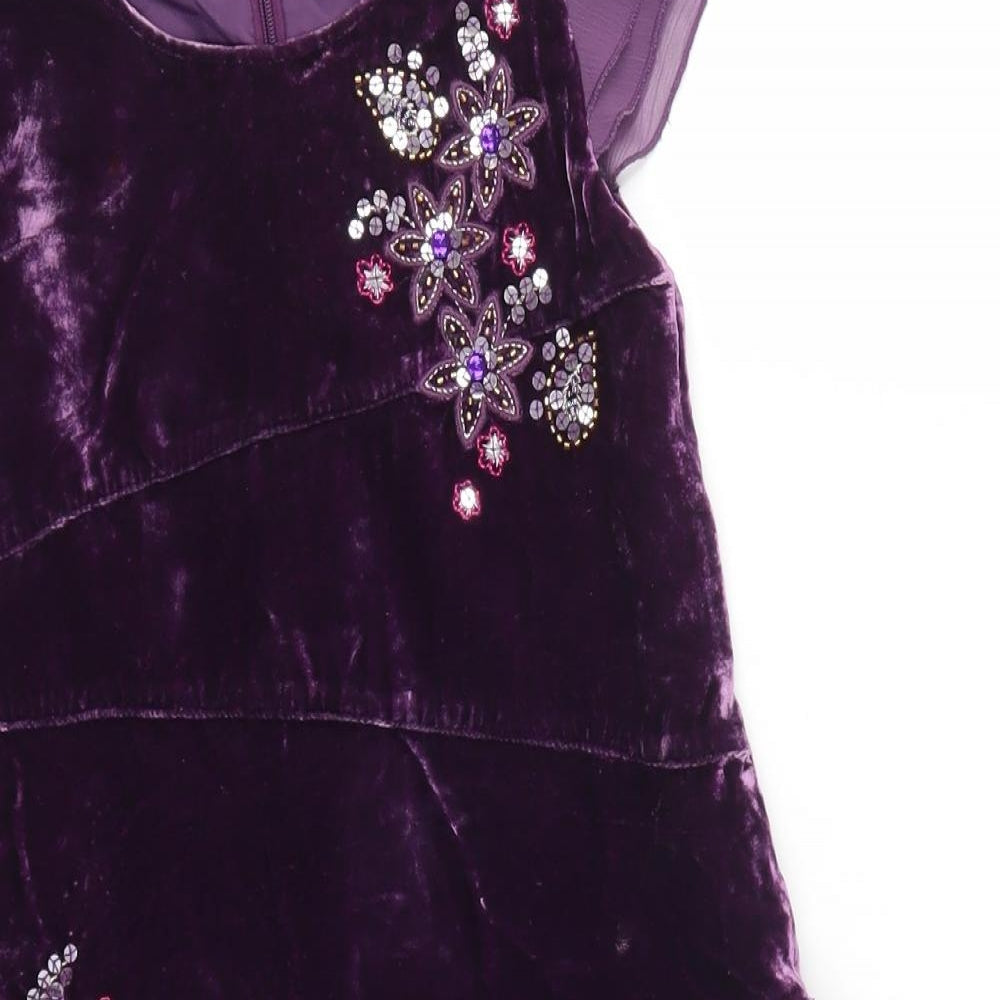 M&S Girls Purple   A-Line  Size 5 Years
