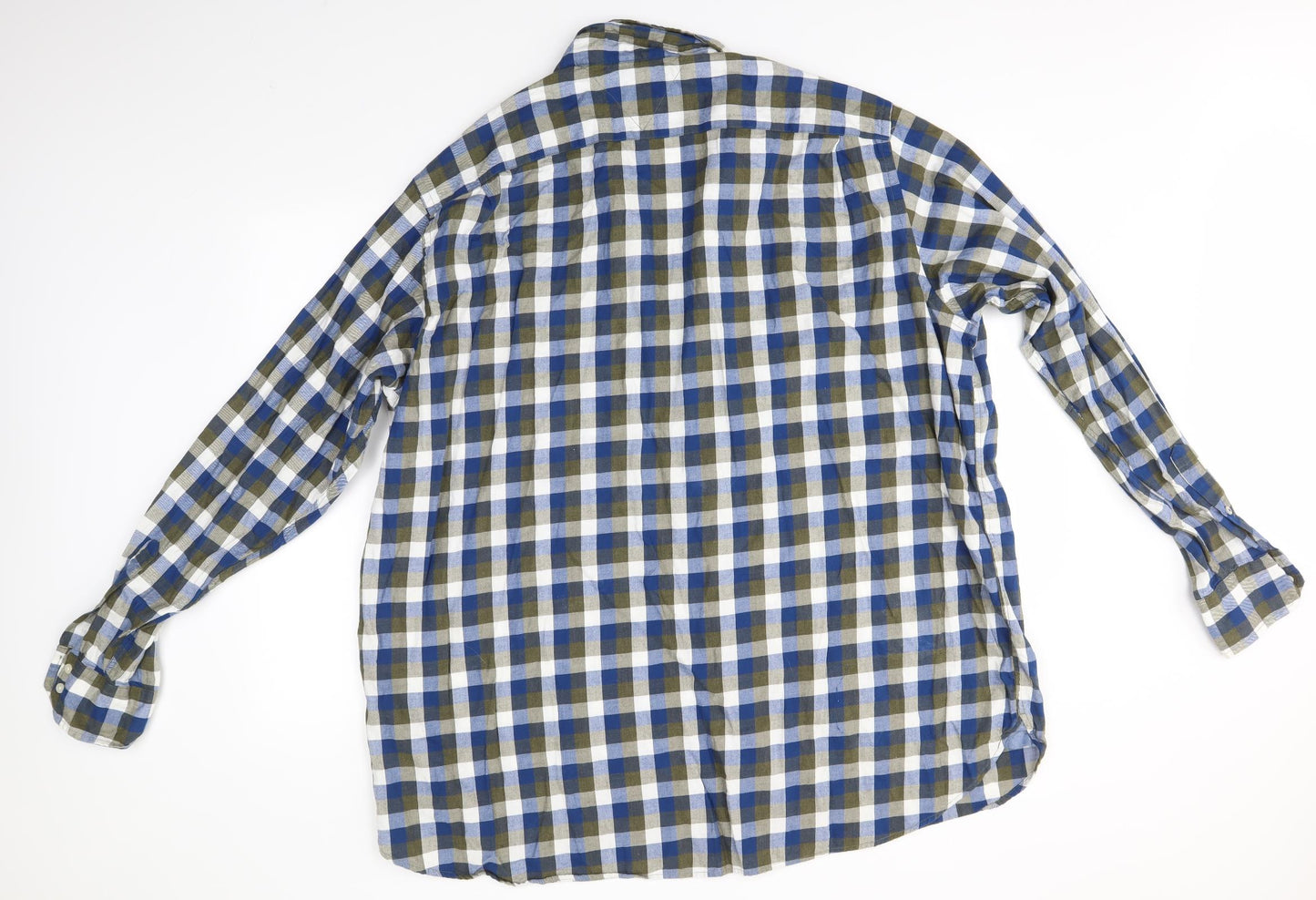 Tommy Hilfiger Mens Green Check   Button-Up Size 2XL