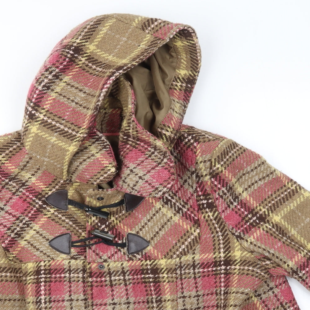 George Womens Multicoloured Check  Motorcycle Jacket Coat Size 18