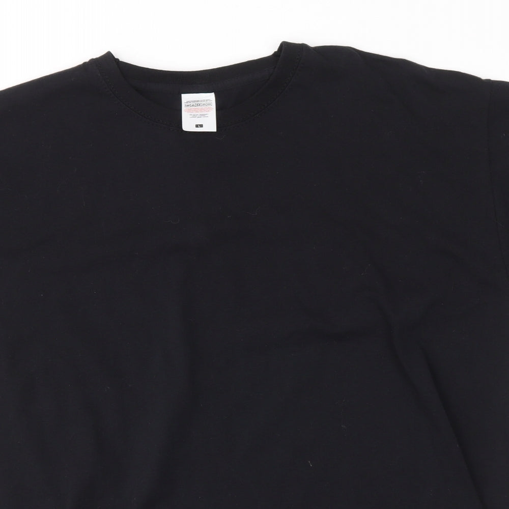 Fruit of the Loom Mens Black    T-Shirt Size L