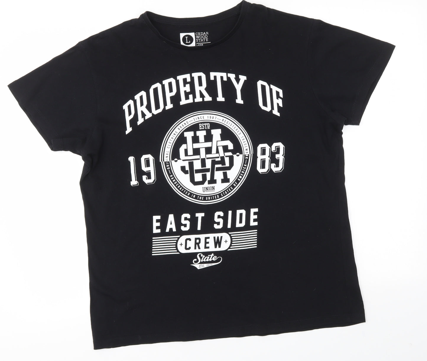 Primark Mens Black    T-Shirt Size L