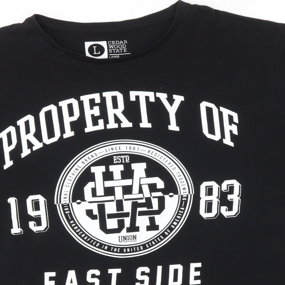 Primark Mens Black    T-Shirt Size L