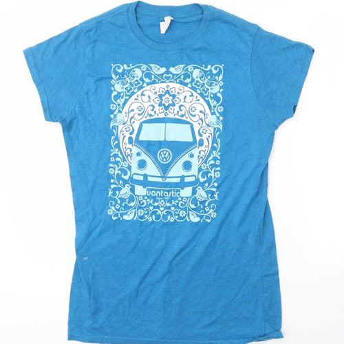 Gildan Womens Blue   Basic T-Shirt Size L