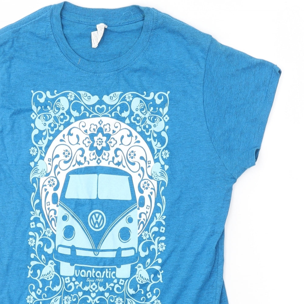 Gildan Womens Blue   Basic T-Shirt Size L