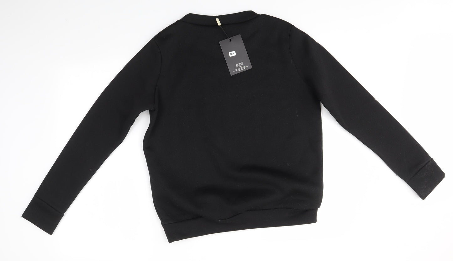 MISSFIGA Womens Black   Pullover Jumper Size M
