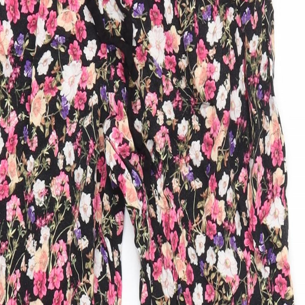 New Look Womens Multicoloured Floral  Sweatpants Trousers Size 12 L26 in
