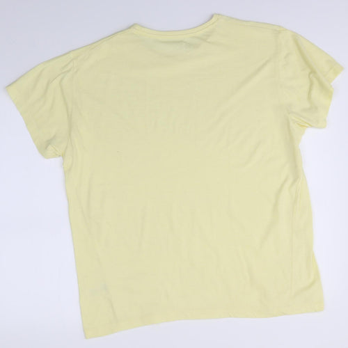 Primark Mens Yellow    T-Shirt Size L