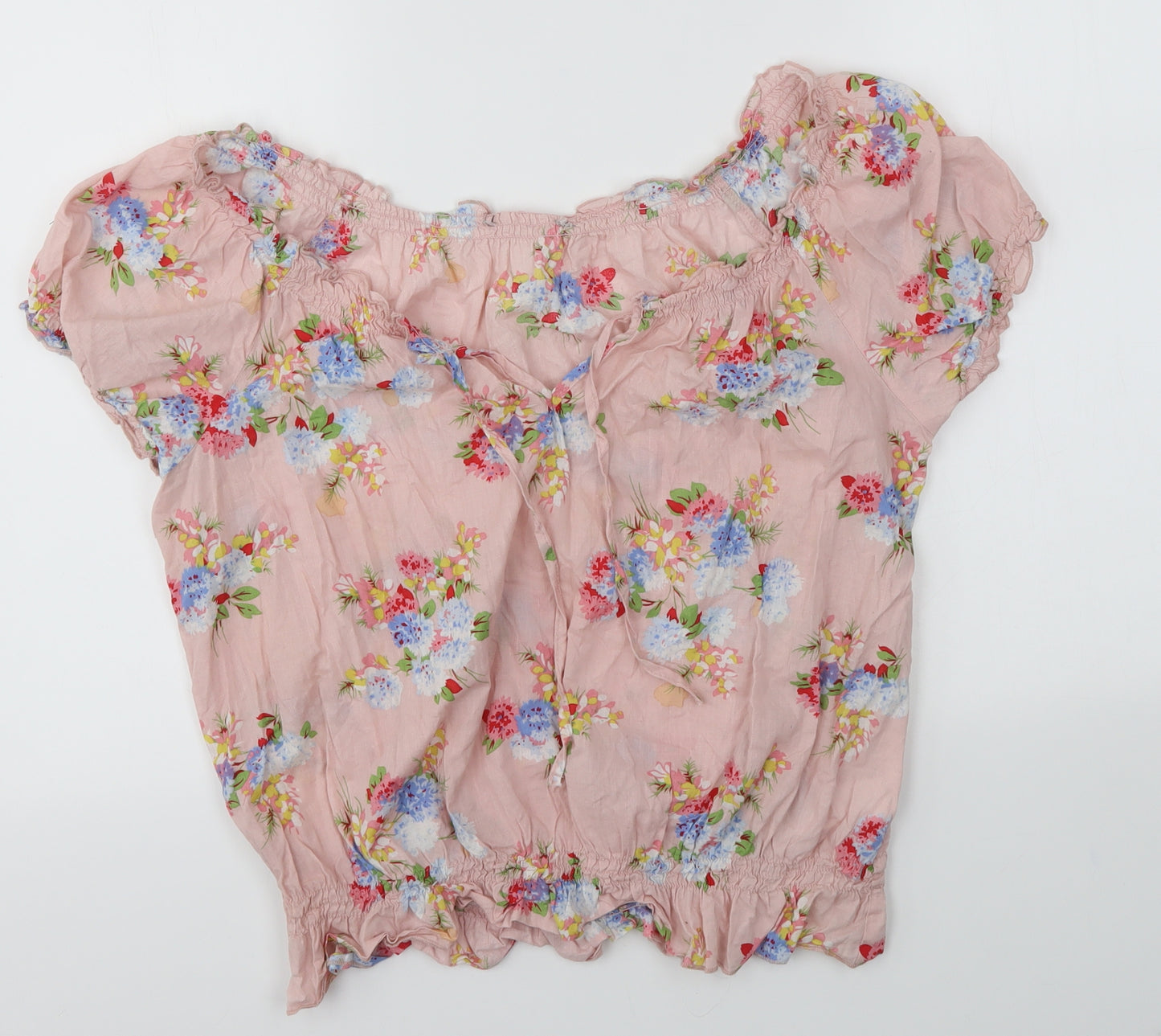 New Look Womens Pink Floral  Basic Blouse Size 14