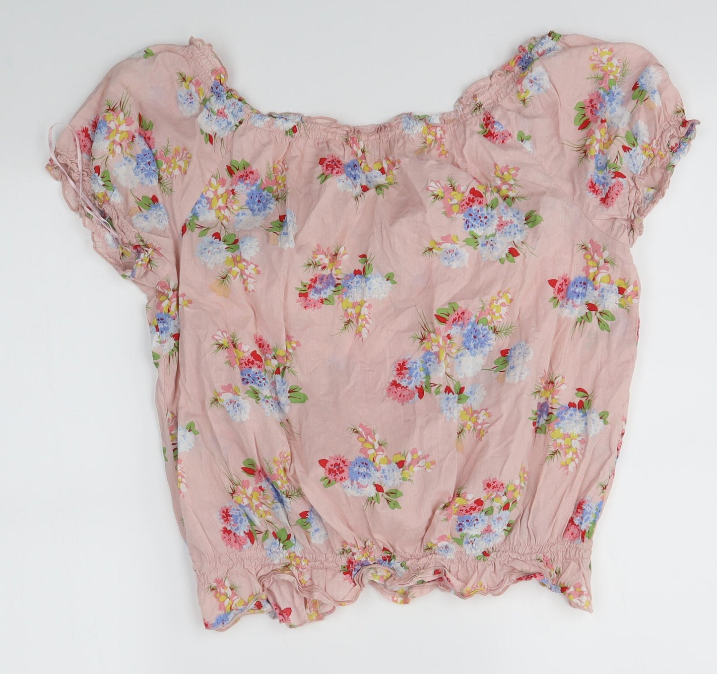 New Look Womens Pink Floral  Basic Blouse Size 14