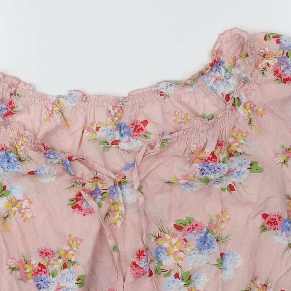 New Look Womens Pink Floral  Basic Blouse Size 14