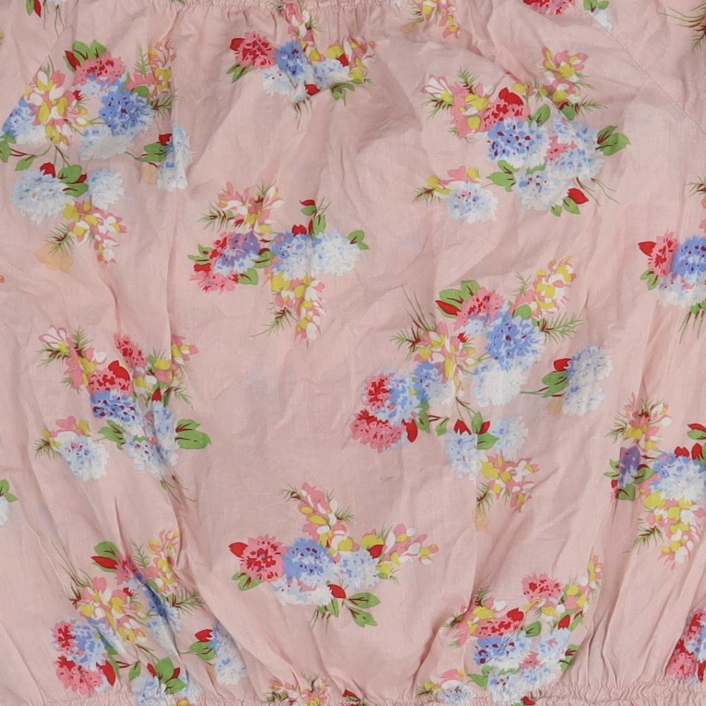 New Look Womens Pink Floral  Basic Blouse Size 14