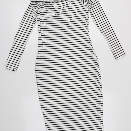Very Womens Multicoloured Striped  Bodycon  Size 8