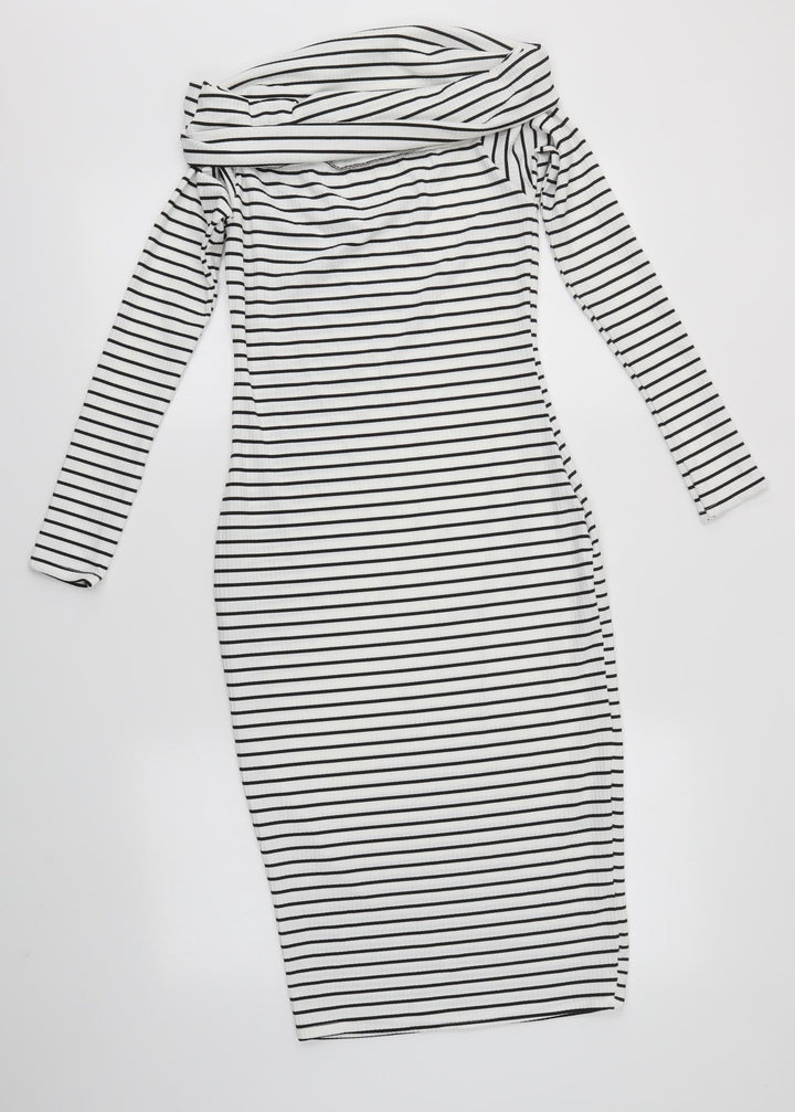 Very Womens Multicoloured Striped Bodycon Size 8