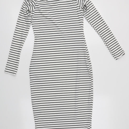 Very Womens Multicoloured Striped  Bodycon  Size 8