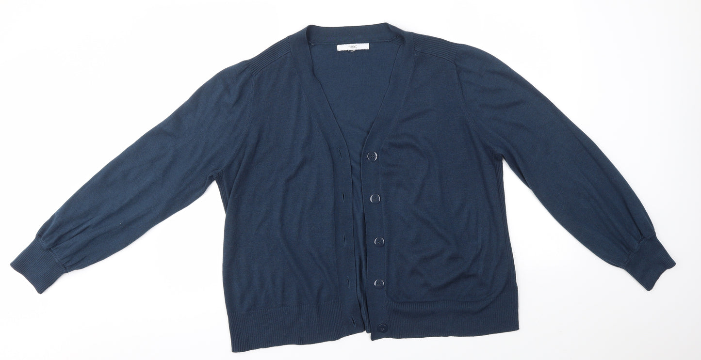 NEXT Womens Blue   Cardigan Jumper Size XL