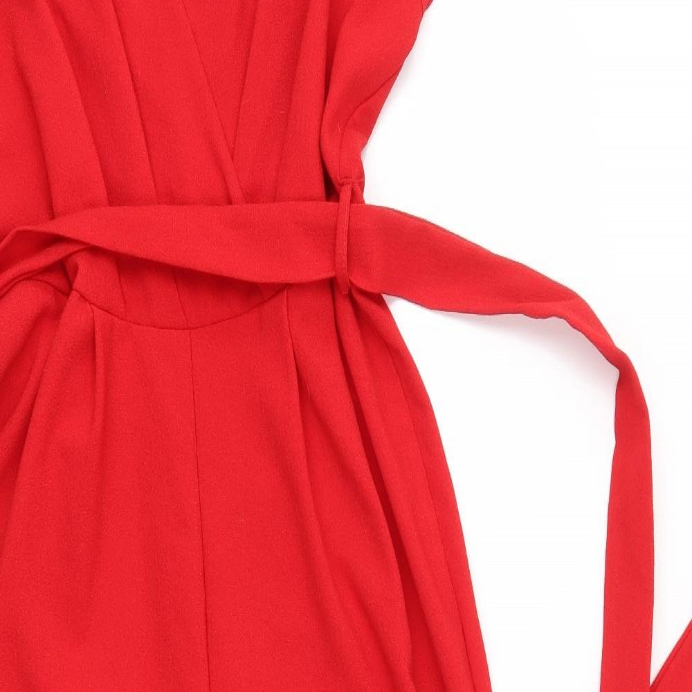 Topshop Womens Red   Jumpsuit One-Piece Size 12