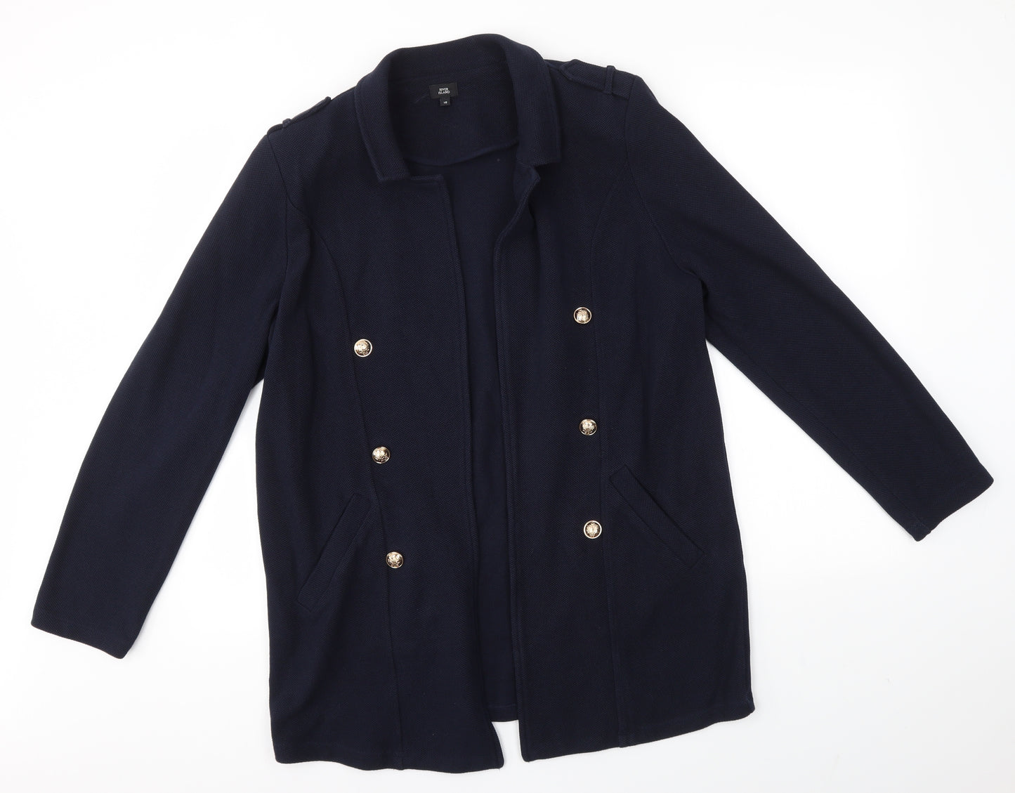 River Island Womens Blue   Overcoat Coat Size 16