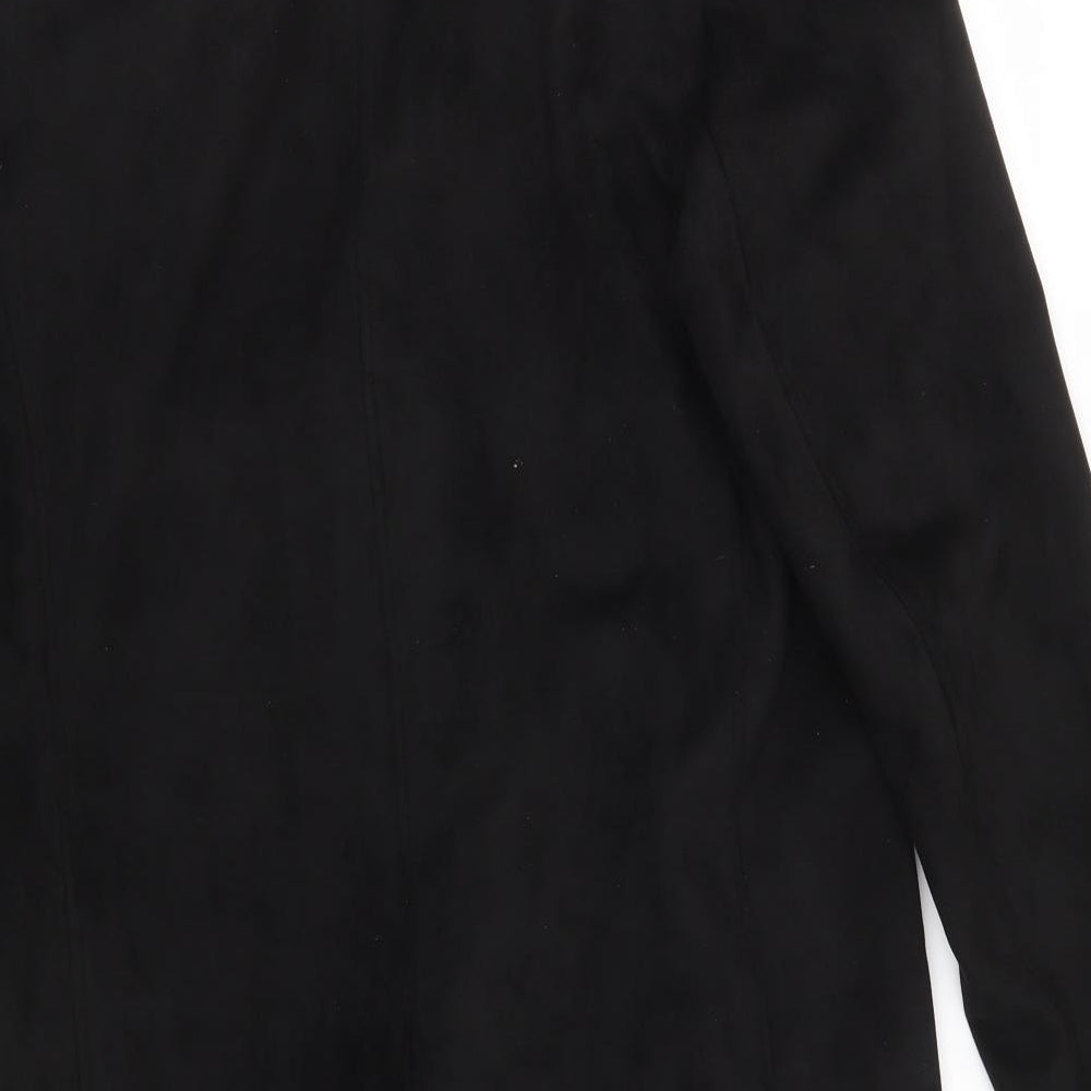 River Island Womens Black   Overcoat Coat Size 16