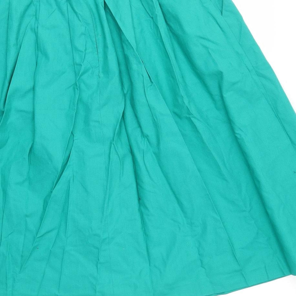 M&S Womens Green   A-Line Skirt Size 12
