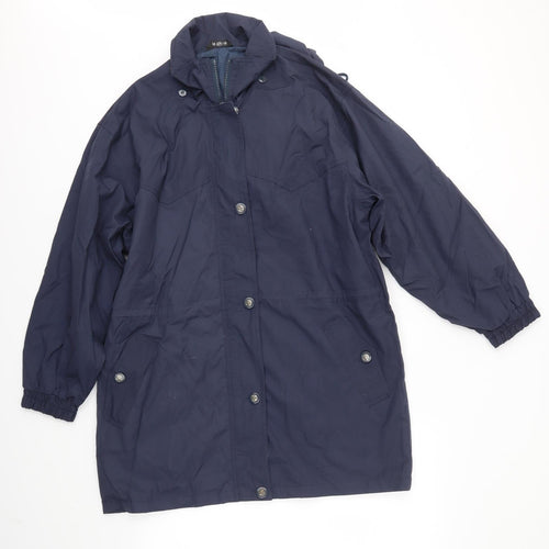 BM Womens Blue   Overcoat Coat Size 14