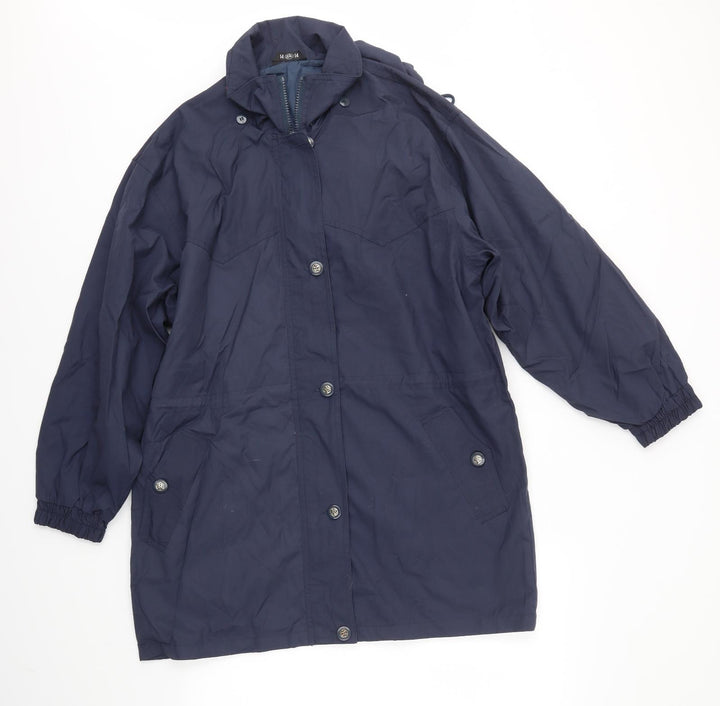 BM Womens Blue   Overcoat Coat Size 14