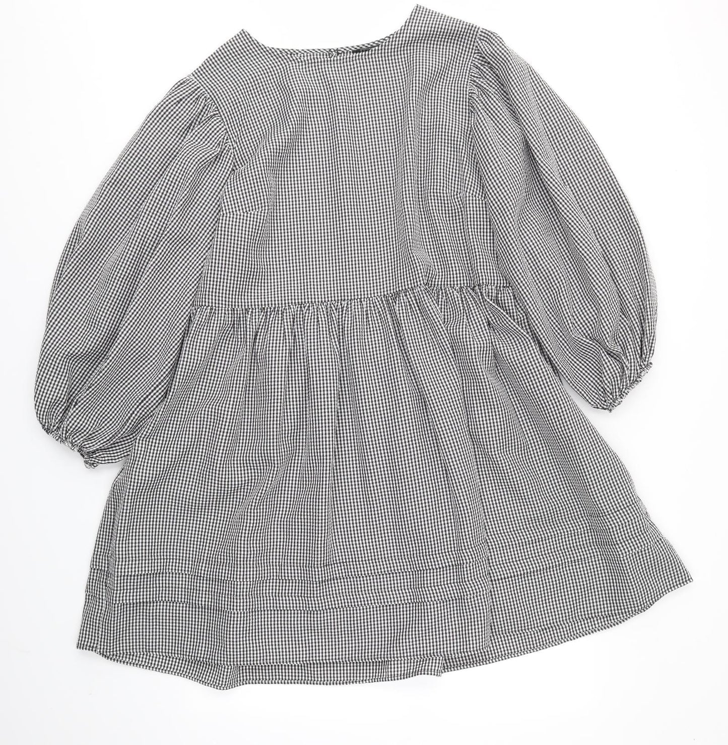 George Womens Black Check  A-Line  Size 12
