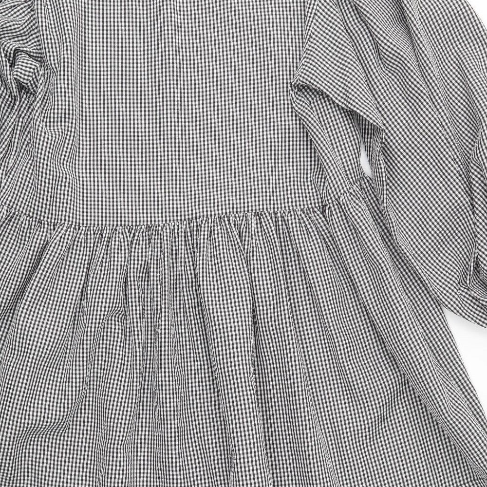 George Womens Black Check  A-Line  Size 12