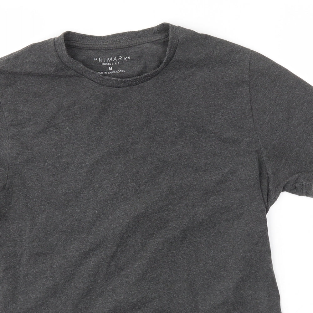 Primark Mens Grey    T-Shirt Size M  - MUSCLE FIT