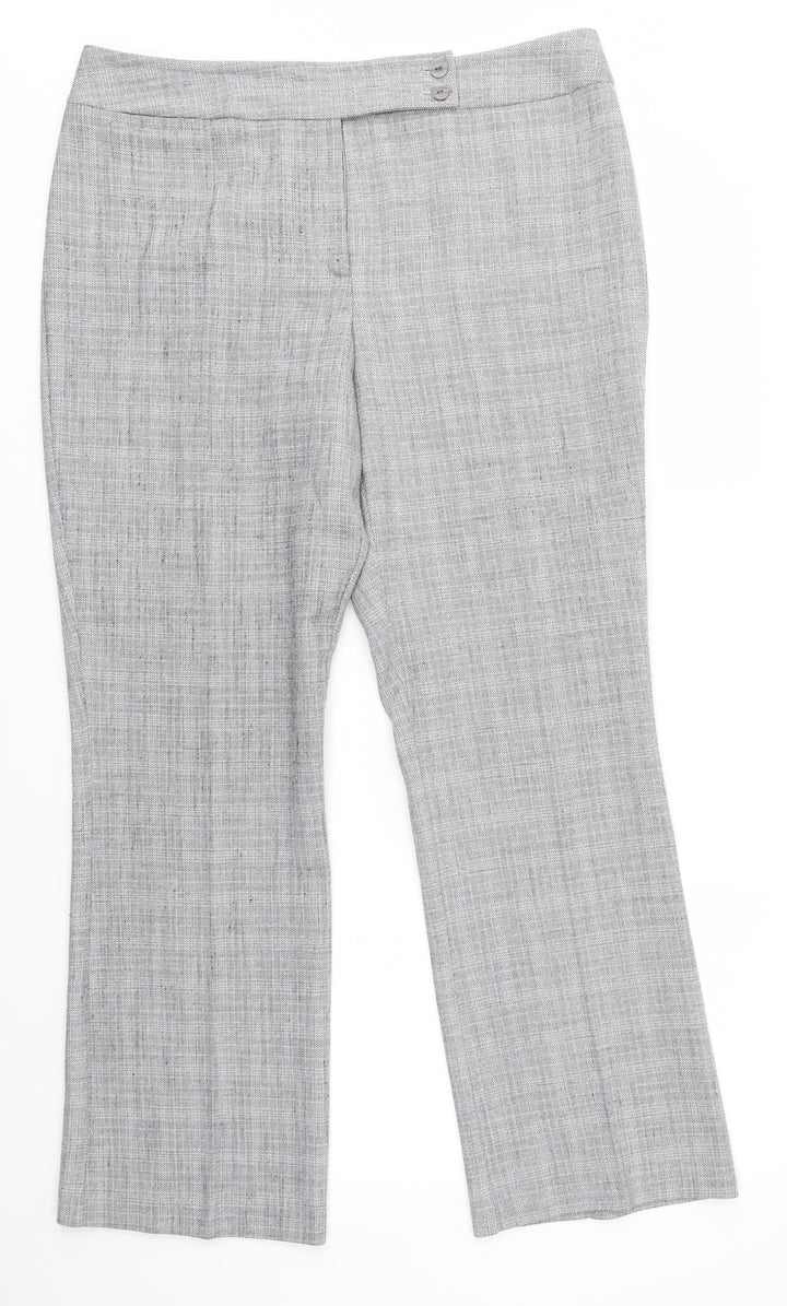 BHS Womens Grey   Dress Pants Trousers Size 14 L28 in