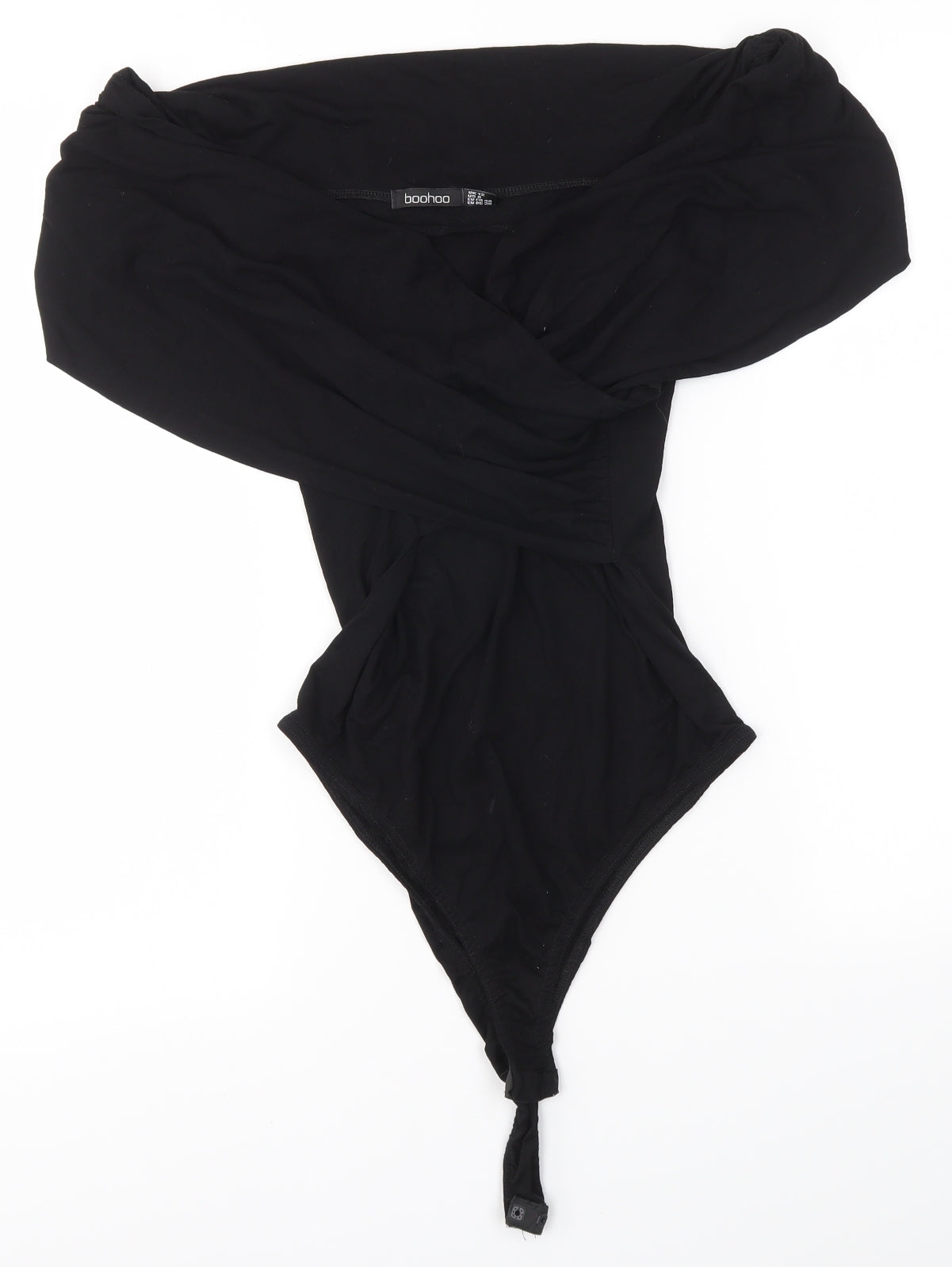 Boohoo Womens Black   Bodysuit One-Piece Size 12