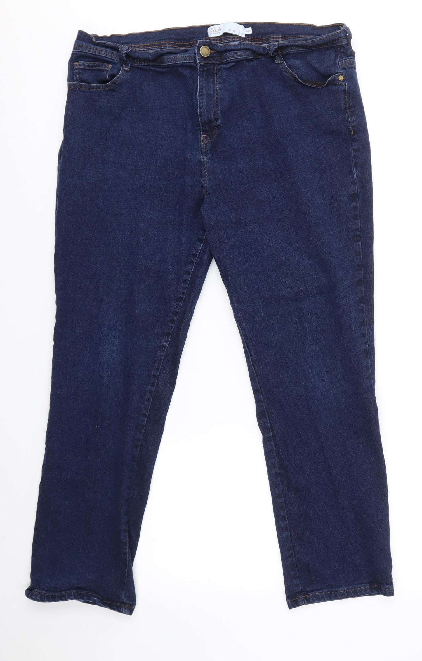 Isla Womens Blue   Straight Jeans Size 20 L27 in
