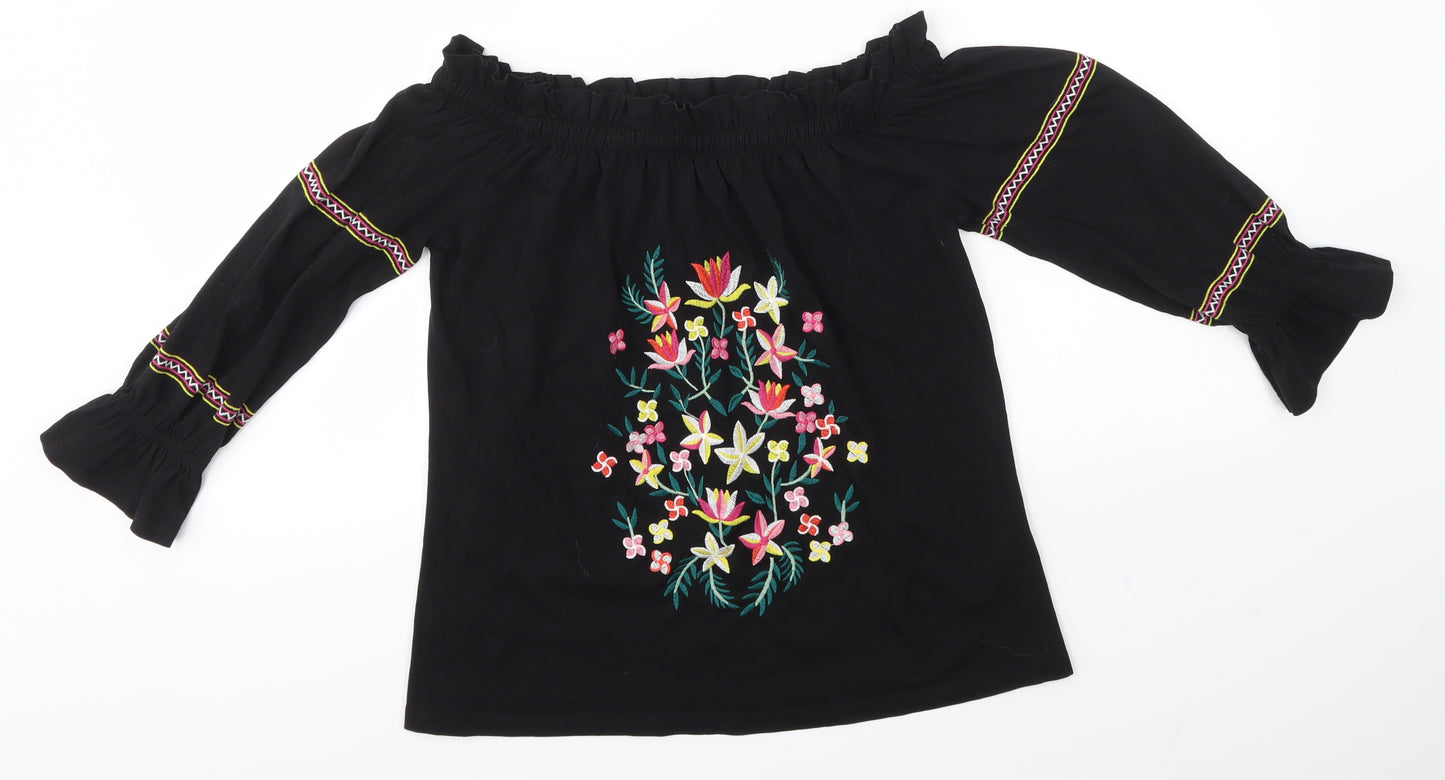 Dorothy Perkins Womens Black   Basic Blouse Size 10