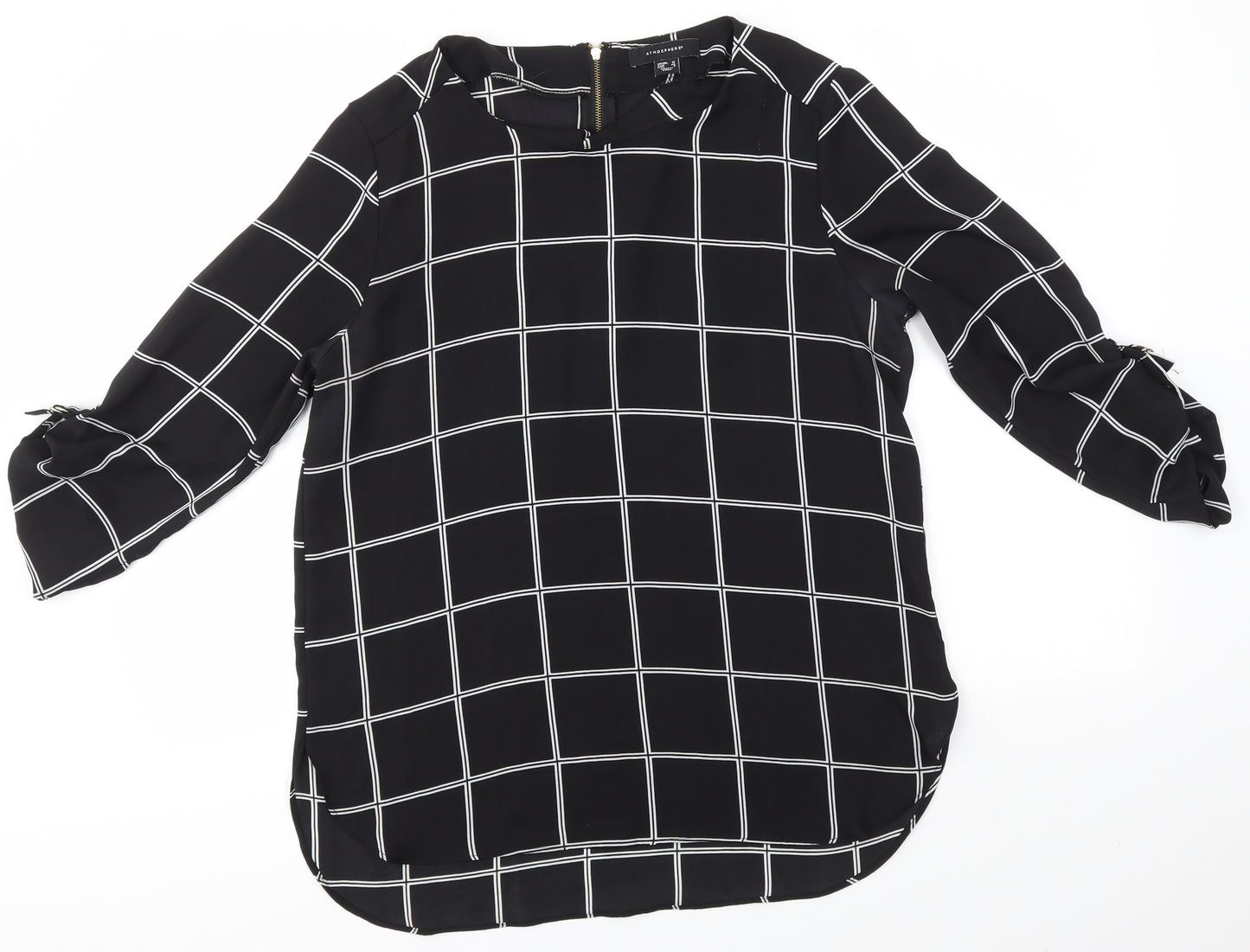 Primark Womens Black Check  Basic Blouse Size 12