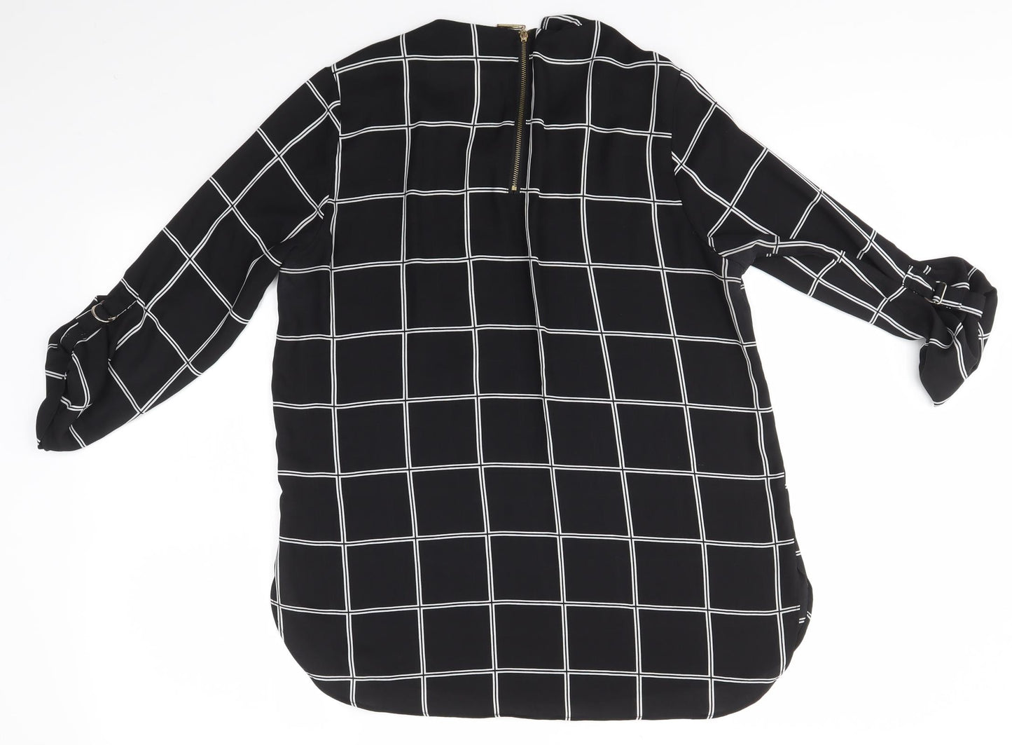 Primark Womens Black Check  Basic Blouse Size 12