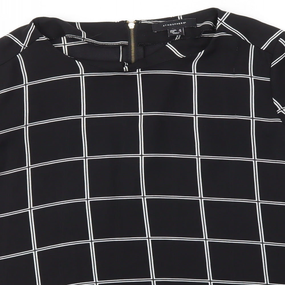 Primark Womens Black Check  Basic Blouse Size 12