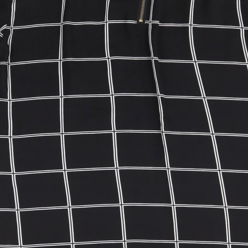 Primark Womens Black Check  Basic Blouse Size 12