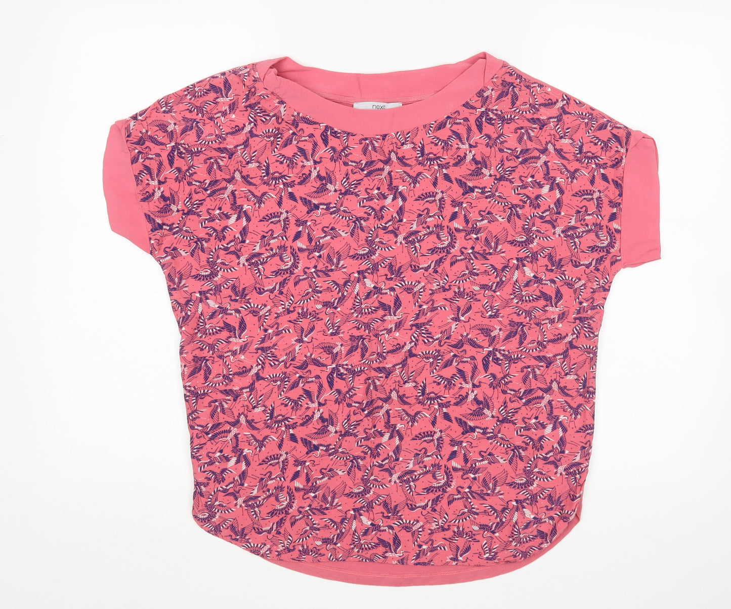 NEXT Womens Pink Animal Print  Basic T-Shirt Size 10