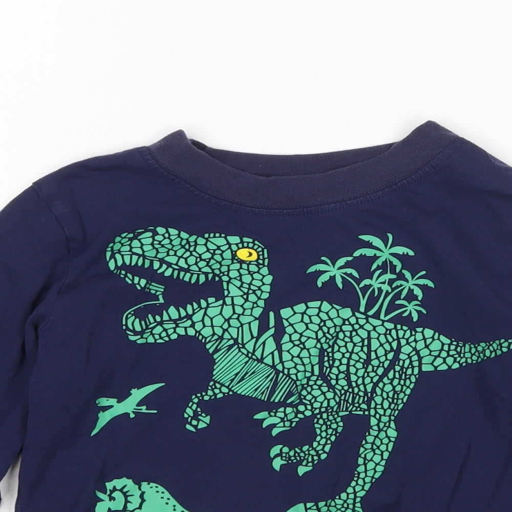 Preworn Boys Blue   Basic T-Shirt Size 3 Years  - Dinosaur