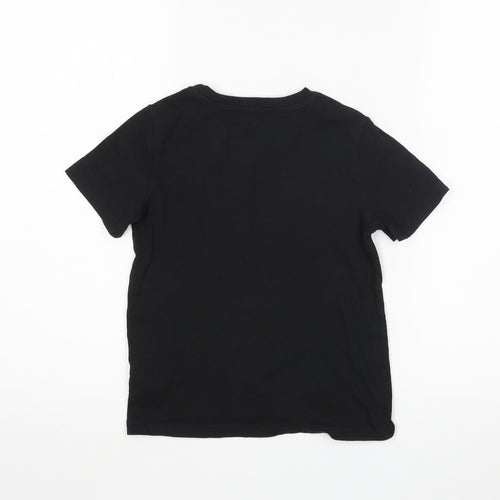 H&M Girls Black   Basic T-Shirt Size 5-6 Years
