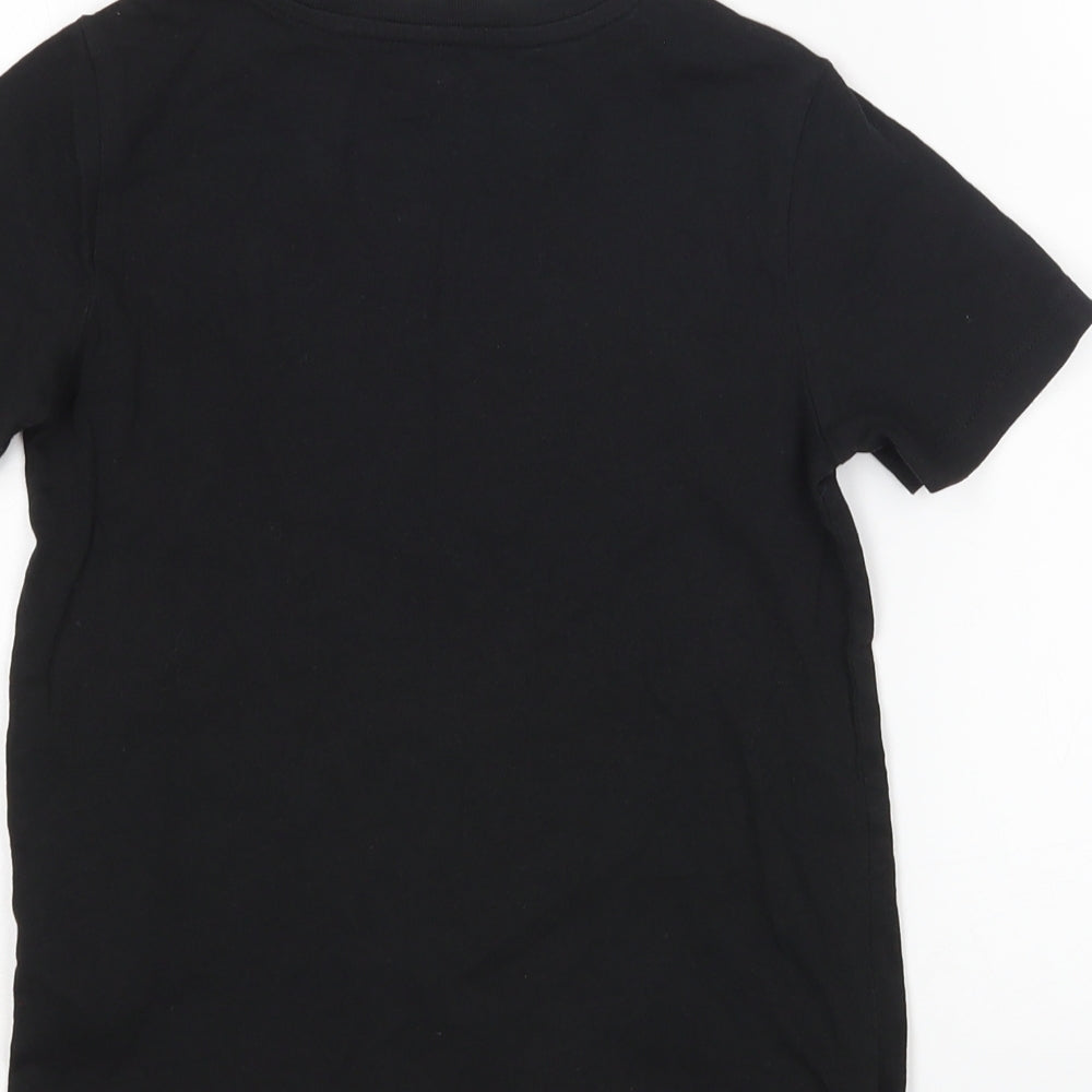 H&M Girls Black   Basic T-Shirt Size 5-6 Years