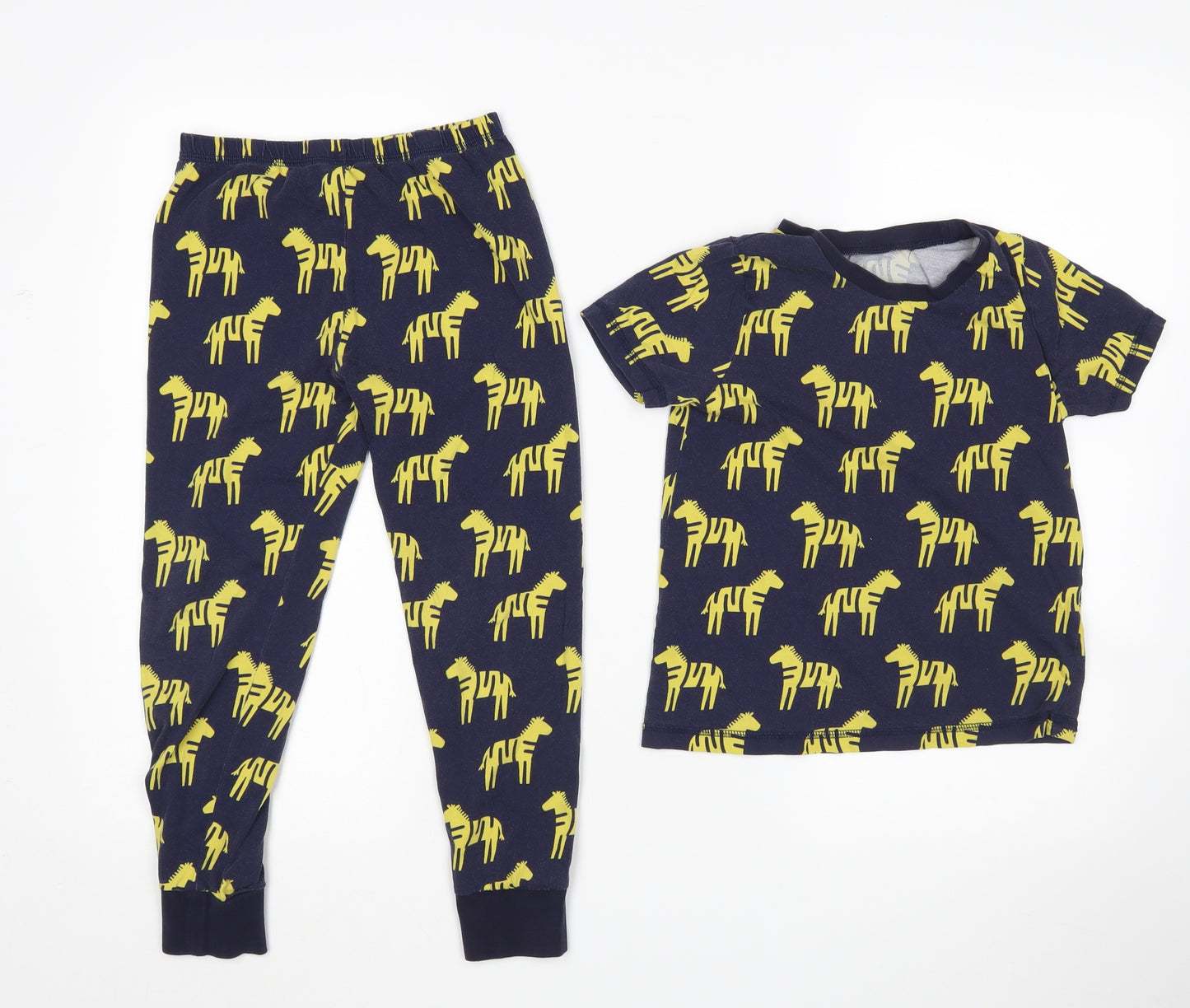 George Boys Blue Animal Print   Pyjama Set Size 6-7 Years