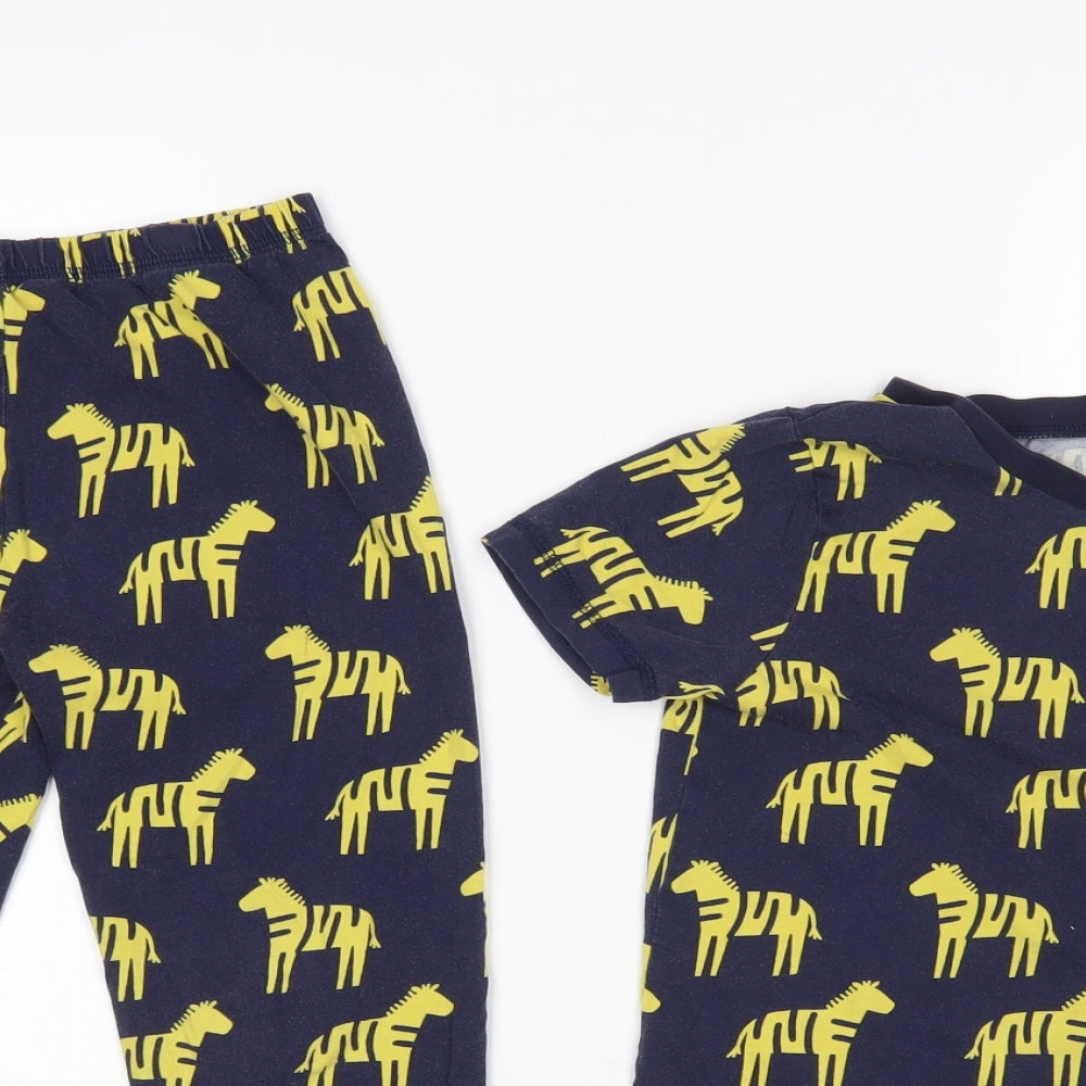George Boys Blue Animal Print   Pyjama Set Size 6-7 Years