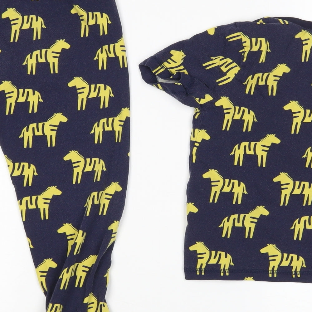 George Boys Blue Animal Print   Pyjama Set Size 6-7 Years