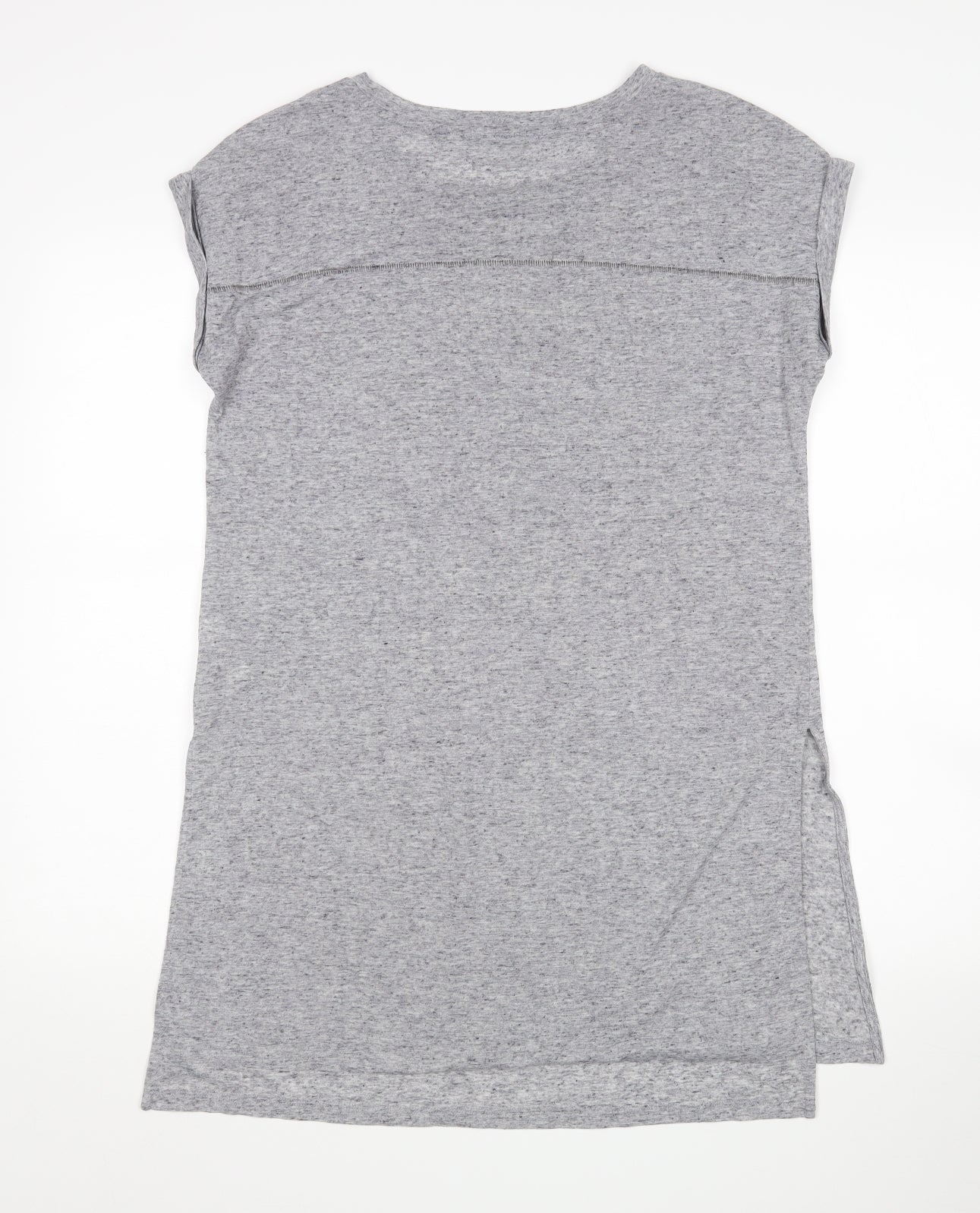 NEXT Womens Grey   Basic T-Shirt Size 12  - Longline