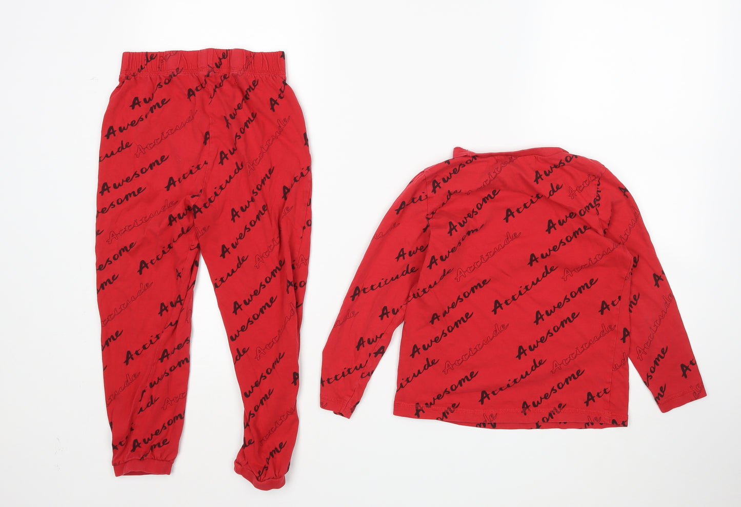 George Boys Red    Pyjama Set Size 6-7 Years