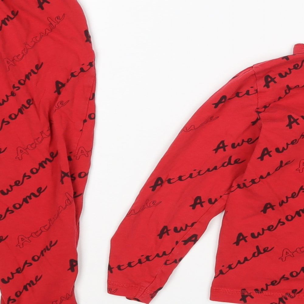 George Boys Red    Pyjama Set Size 6-7 Years