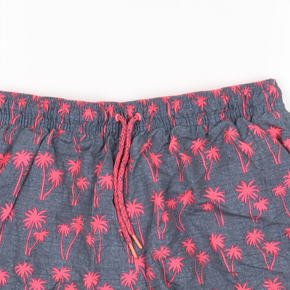 Pep&Co Mens Multicoloured Floral  Sweat Shorts Size M - Swim Shorts