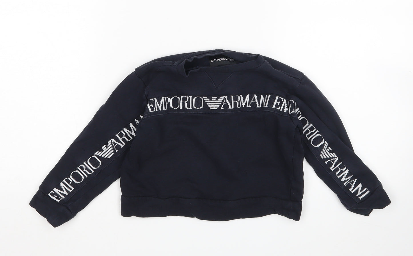 Emporio Armani Boys Blue   Pullover Jumper Size 4 Years