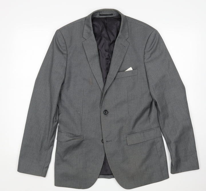Topshop Mens Grey   Jacket Sport Coat