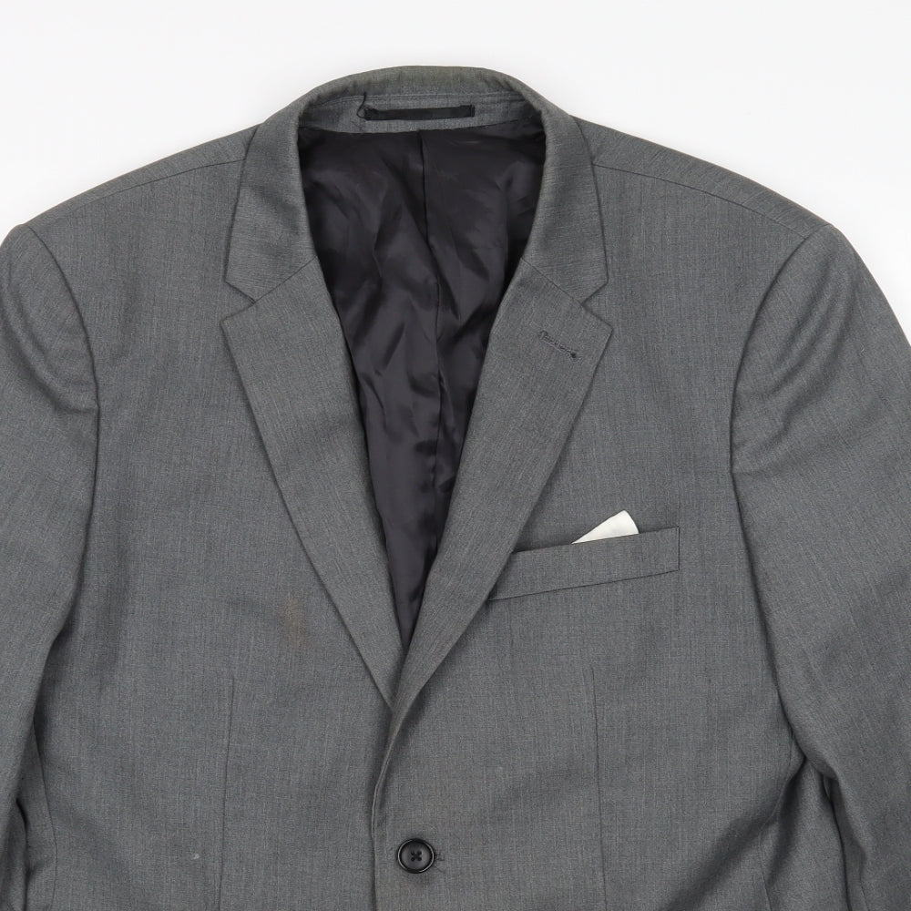Topshop Mens Grey   Jacket Sport Coat